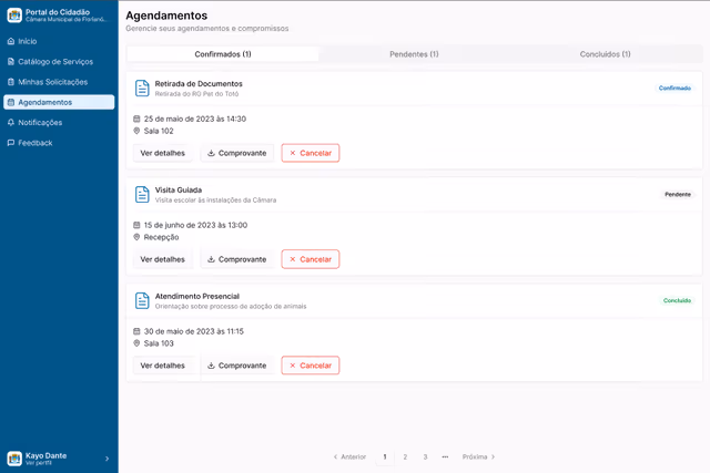 Plataforma CRM Câmara — CRM · Governo desenvolvida pela Wings Tech